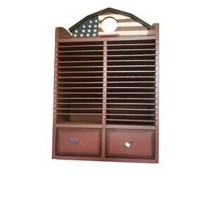 Kenyield Wooden Wall Hanging Organizer Extremely Rare